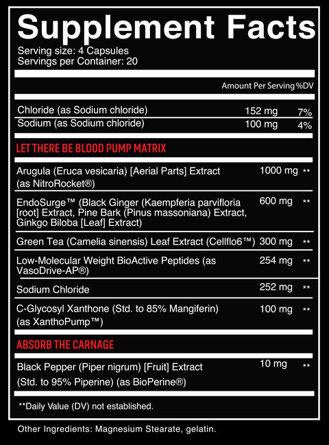 Carnage Bloodlust Pump - Nutrifitt (80 caps)