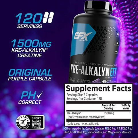 Kre-Alkalyn Creatine - EFX Sports (260 caps)