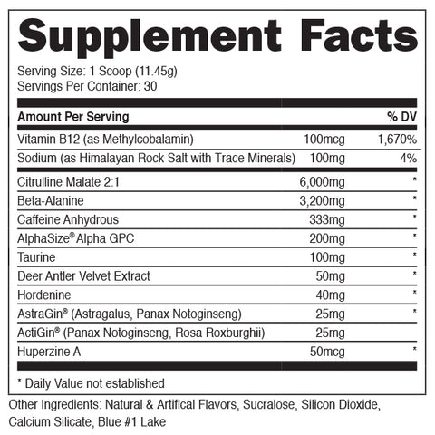 BAMF Pre Workout - Bucked Up (30 srvs)