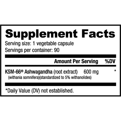 Ashwagandha KSM-66 - Nutrabio (90 Veg Caps)