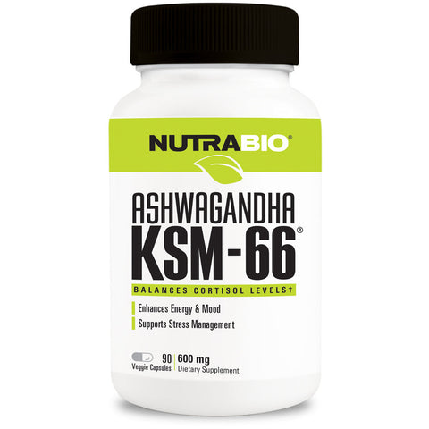 Ashwagandha KSM-66 - Nutrabio (90 Veg Caps)