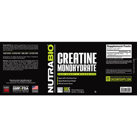 Creatine Monohydrate 300g - Nutrabio