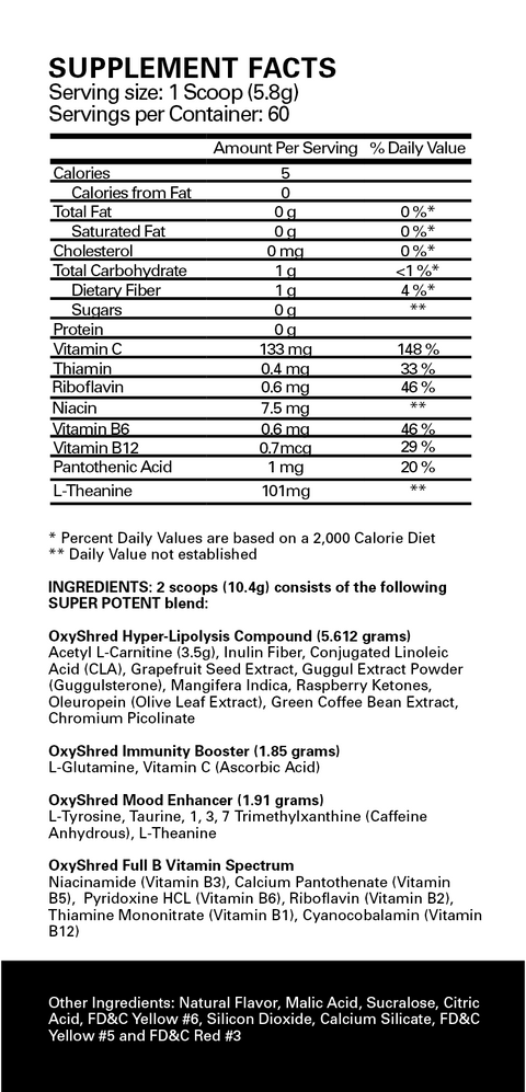 OxyShred Thermogenic - EHP Labs (60 srvs)