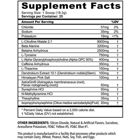 Pandamic Pre Workout - Panda Supplements (25 srvs)