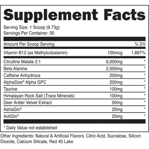 BUCKED UP Pre Workout - Bucked Up (30 srvs)